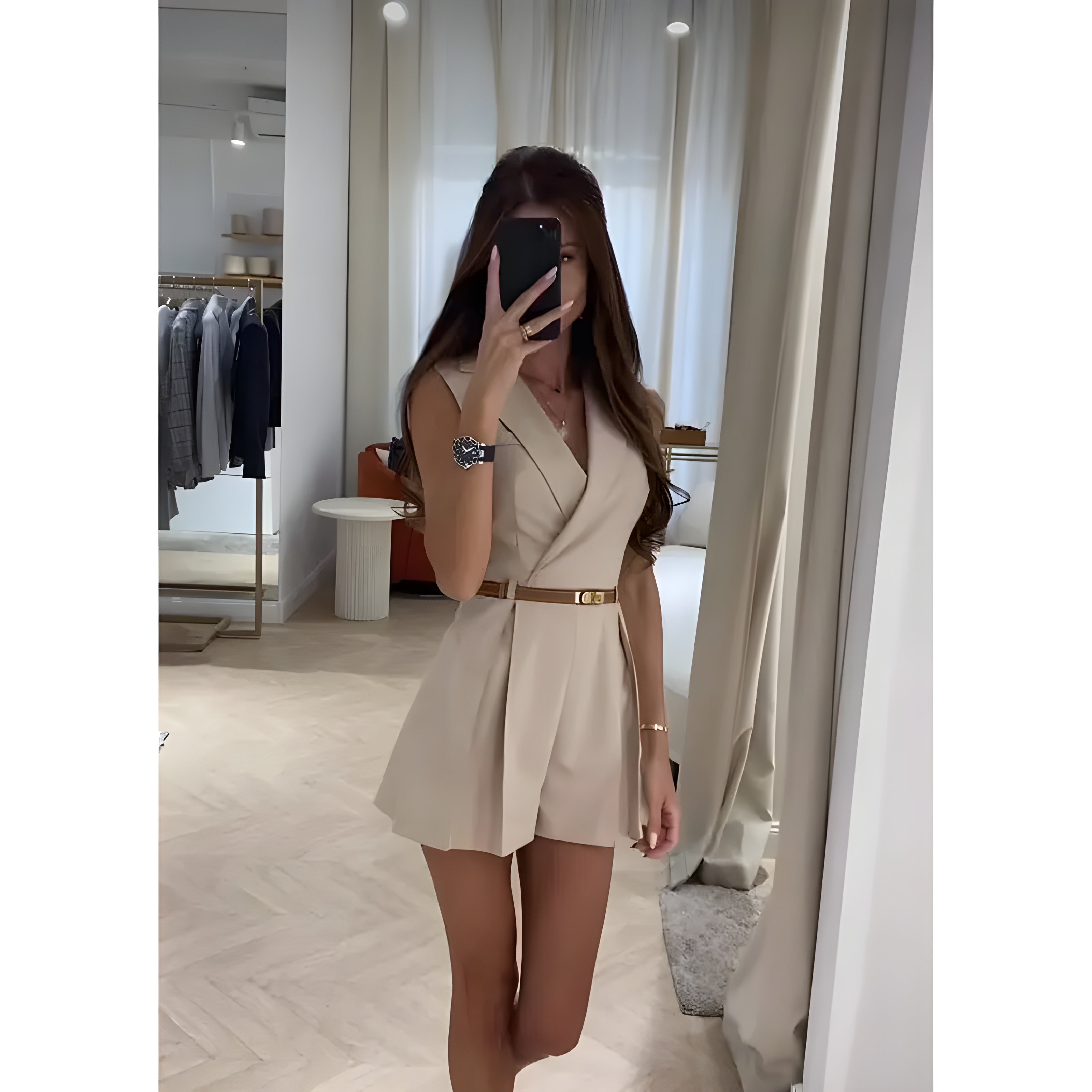 Anne™ | Stijlvolle mouwloze jumpsuit