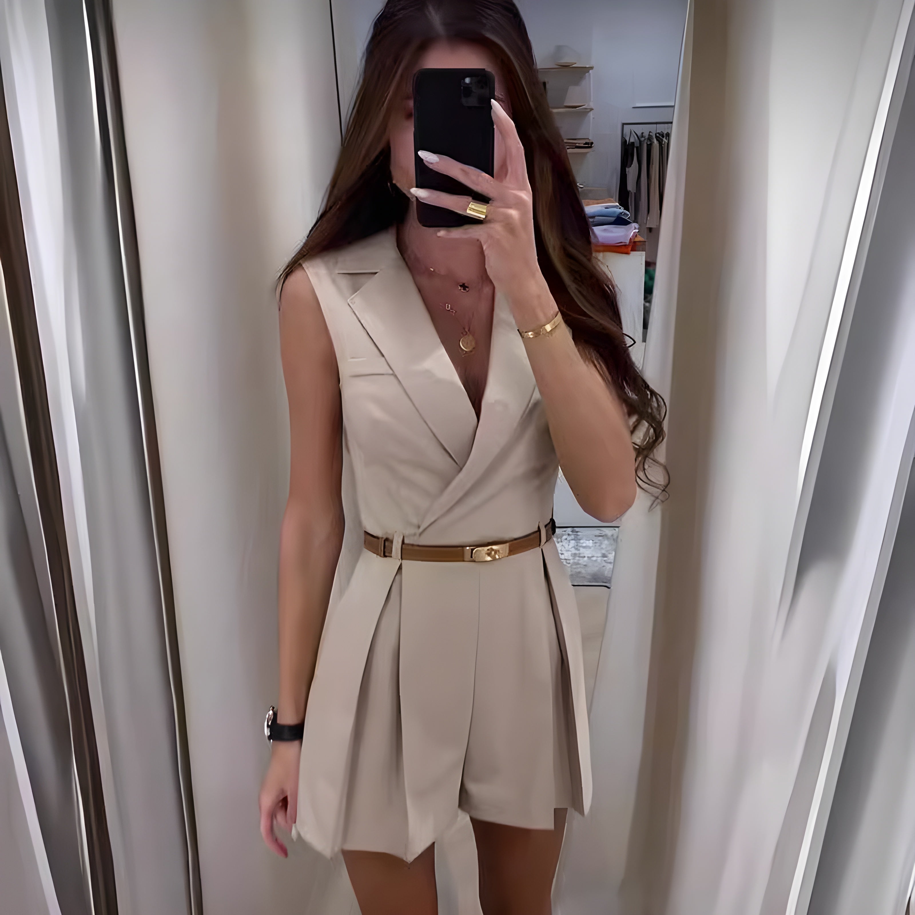 Anne™ | Stijlvolle mouwloze jumpsuit