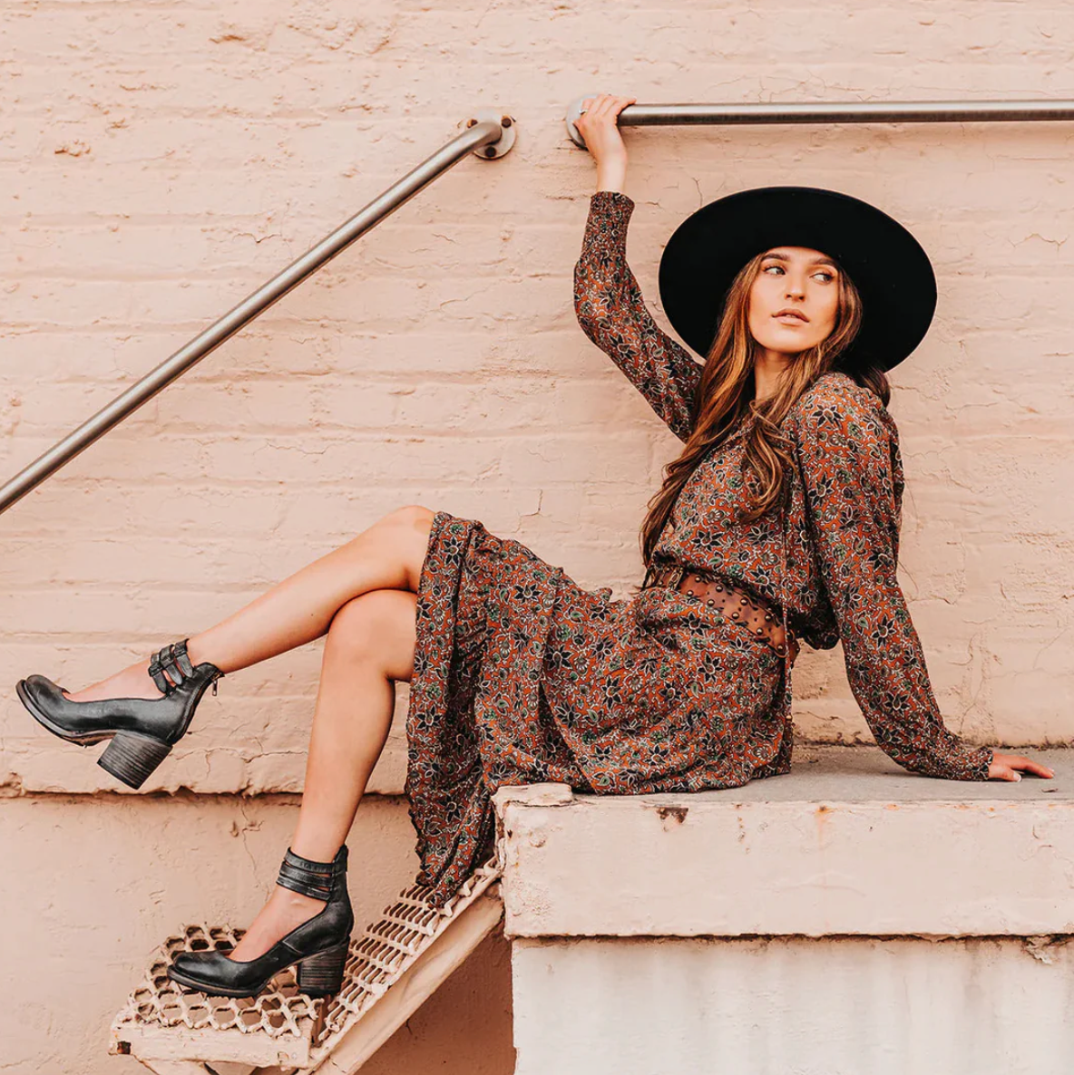Monica™ | Vintage look Leren Hakken
