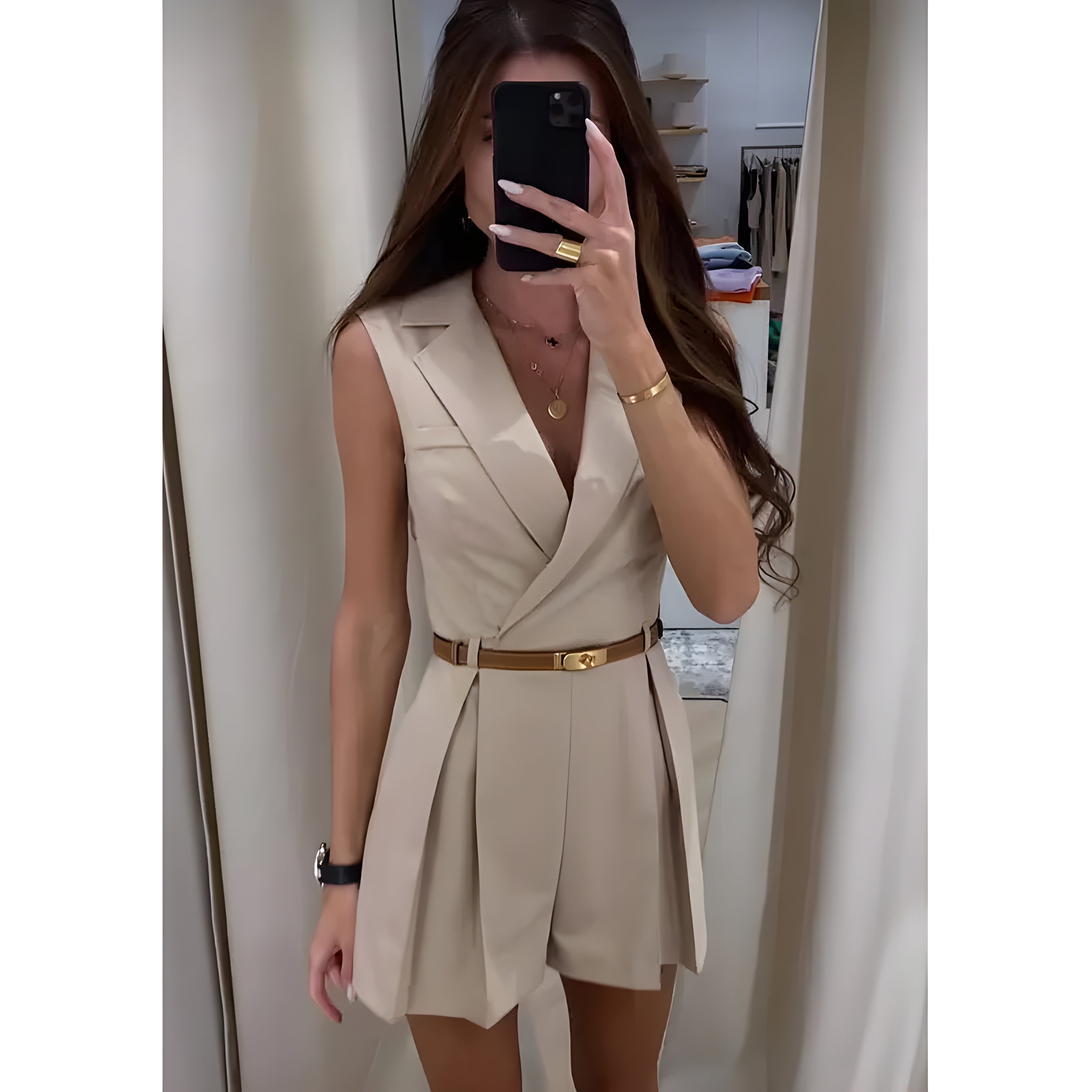 Anne™ | Stijlvolle mouwloze jumpsuit