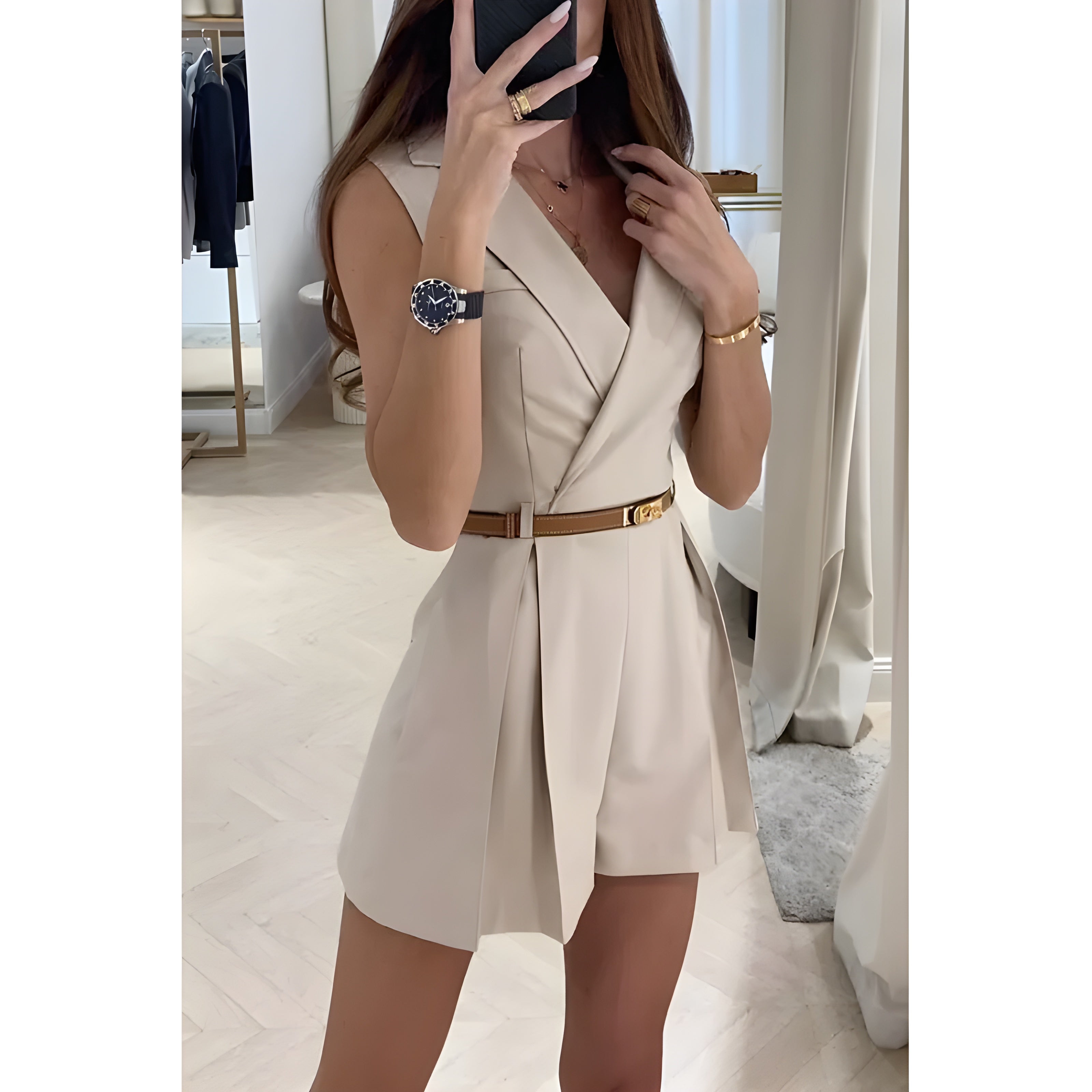 Anne™ | Stijlvolle mouwloze jumpsuit