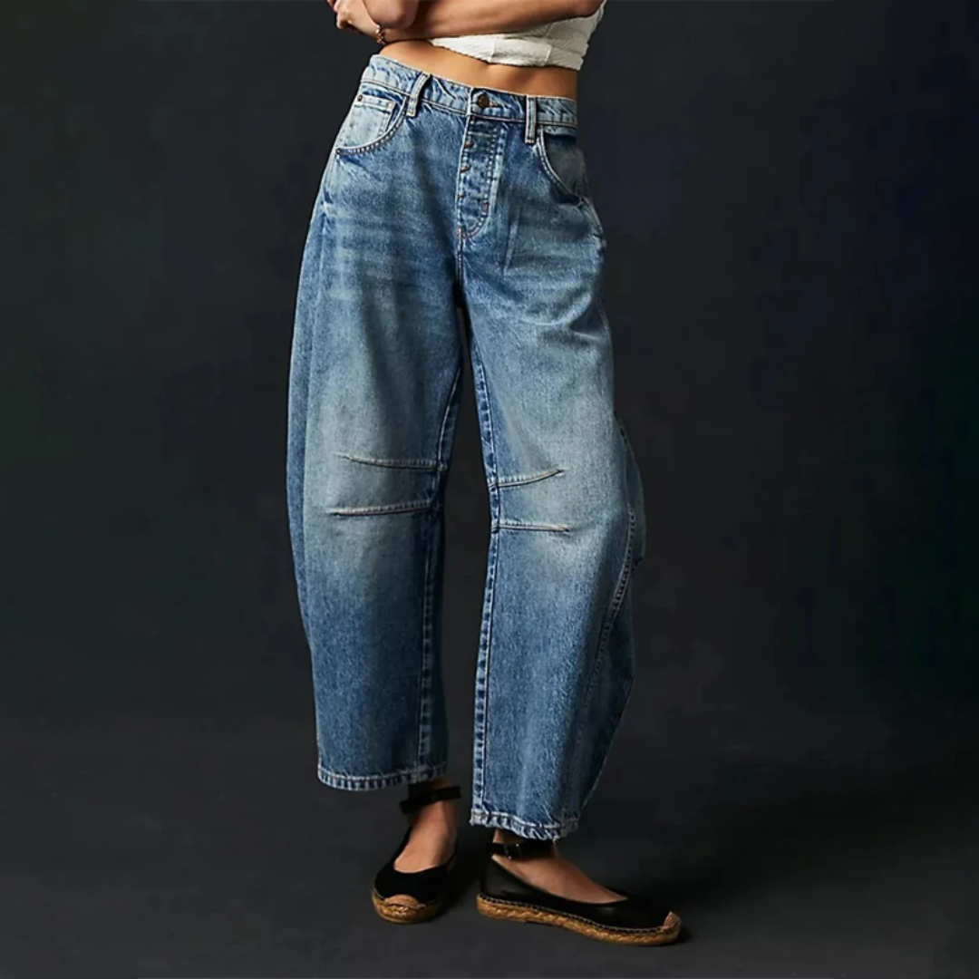 Isabelle™ | Luxe wijde jeans