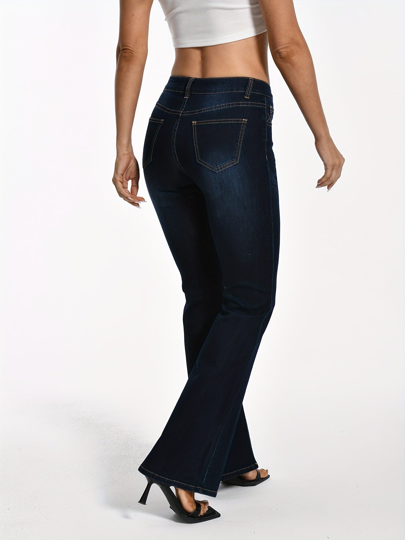 Marie™ | Wijd uitlopende Denim Flare Jeans