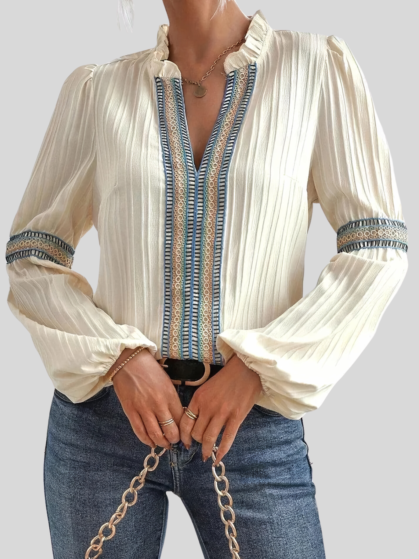 Jana™ | Flair blouse met wijde mouwen