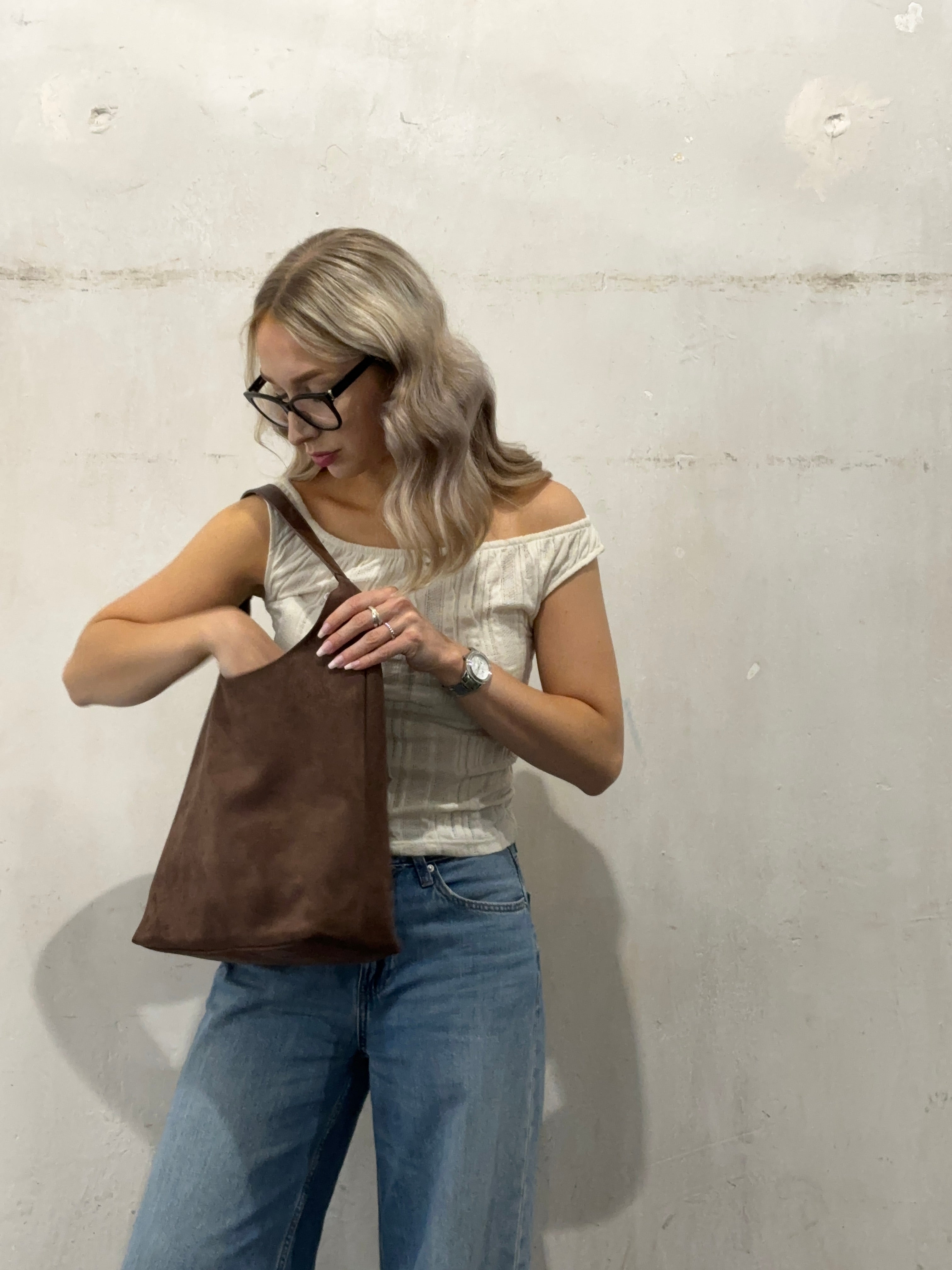 Véronique™ | Luxe suède schoudertas
