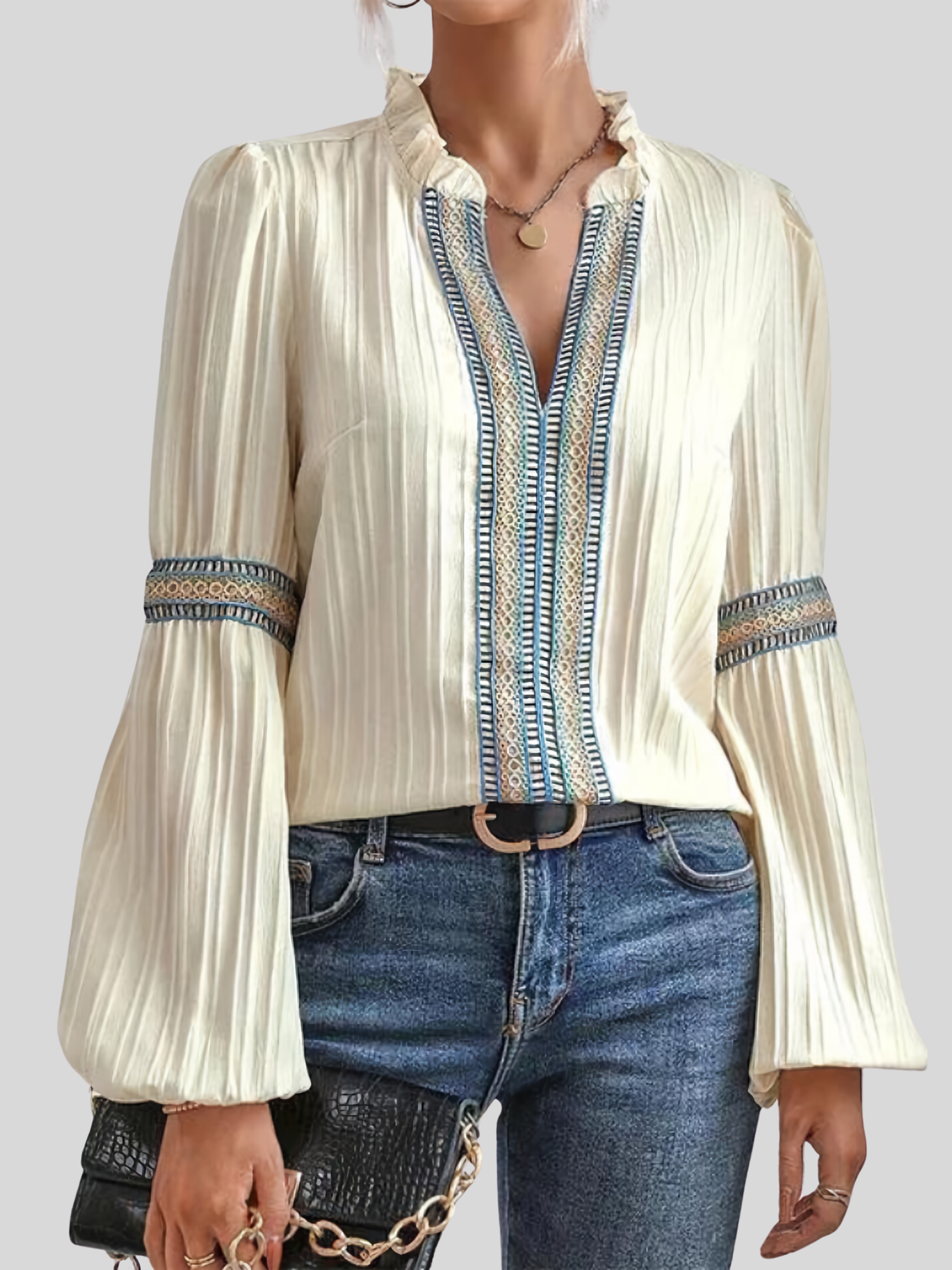 Jana™ | Flair blouse met wijde mouwen