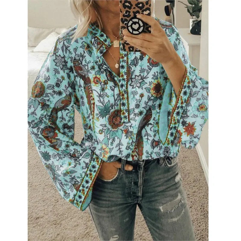 Lise™ | Boho blouse met bloemenprint