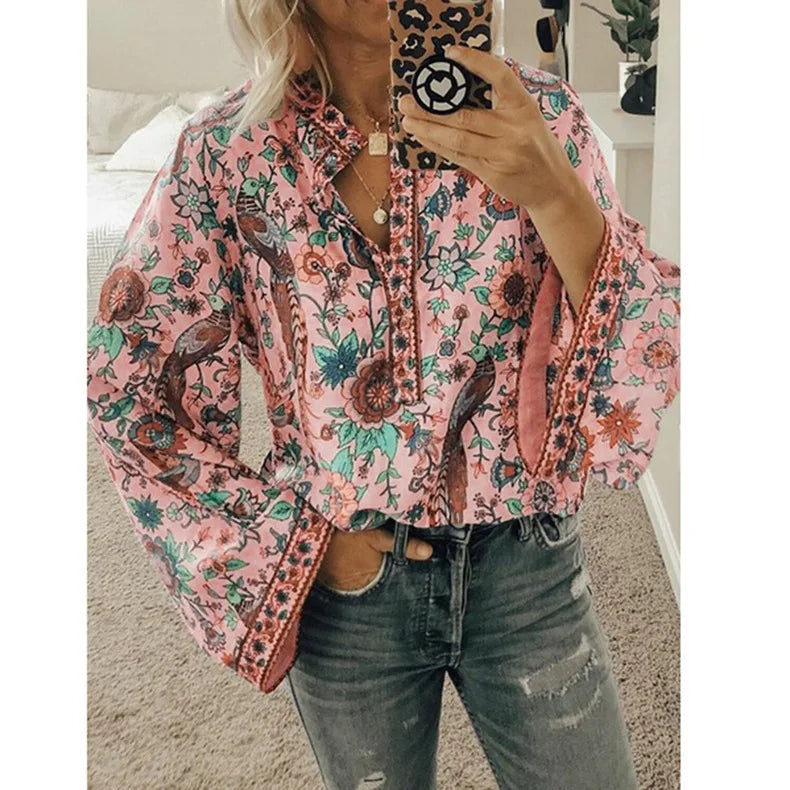 Lise™ | Boho blouse met bloemenprint