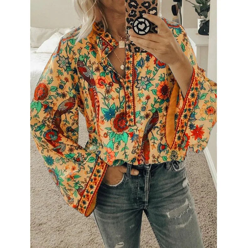 Lise™ | Boho blouse met bloemenprint