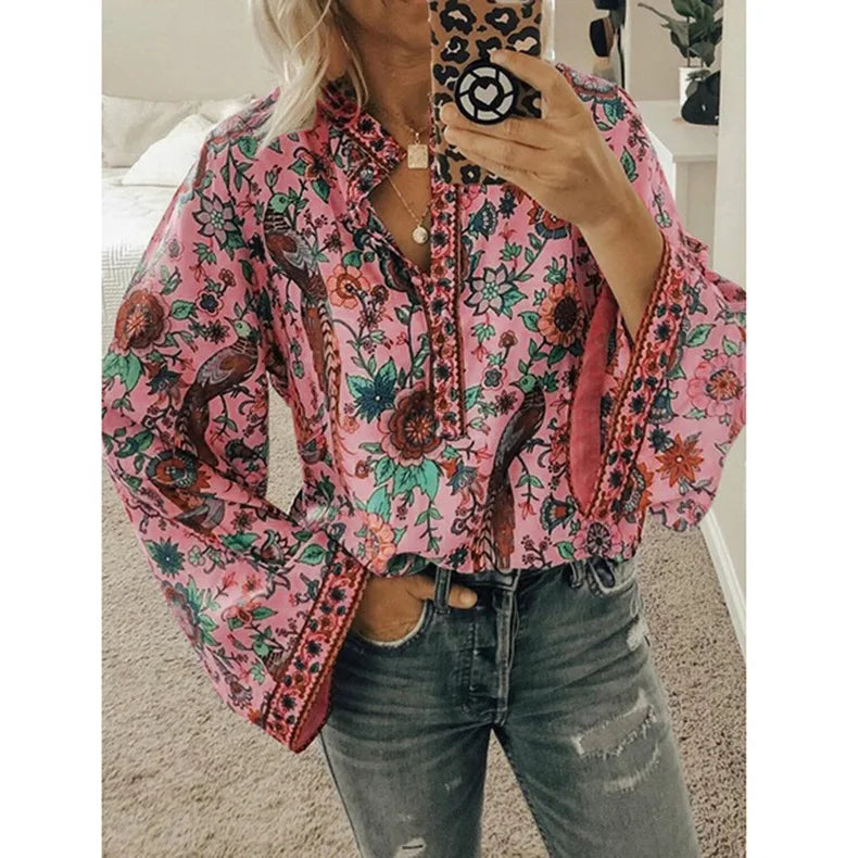 Lise™ | Boho blouse met bloemenprint
