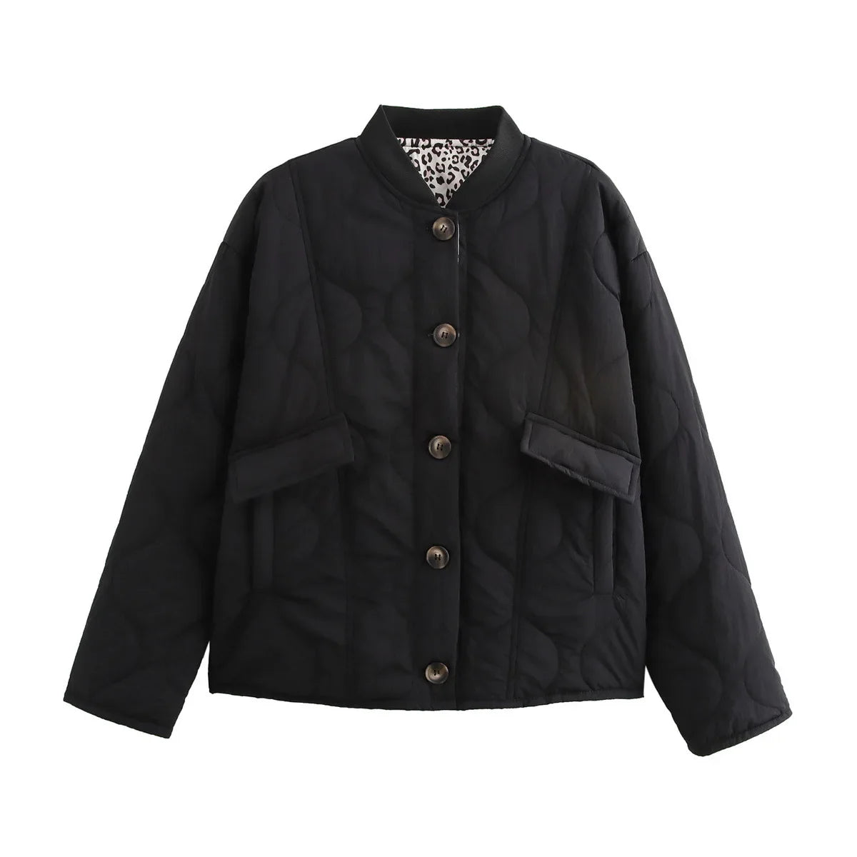 Nathalie™ | katoenen jack met luipaardmotief