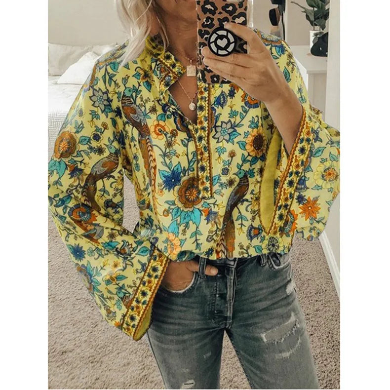 Lise™ | Boho blouse met bloemenprint
