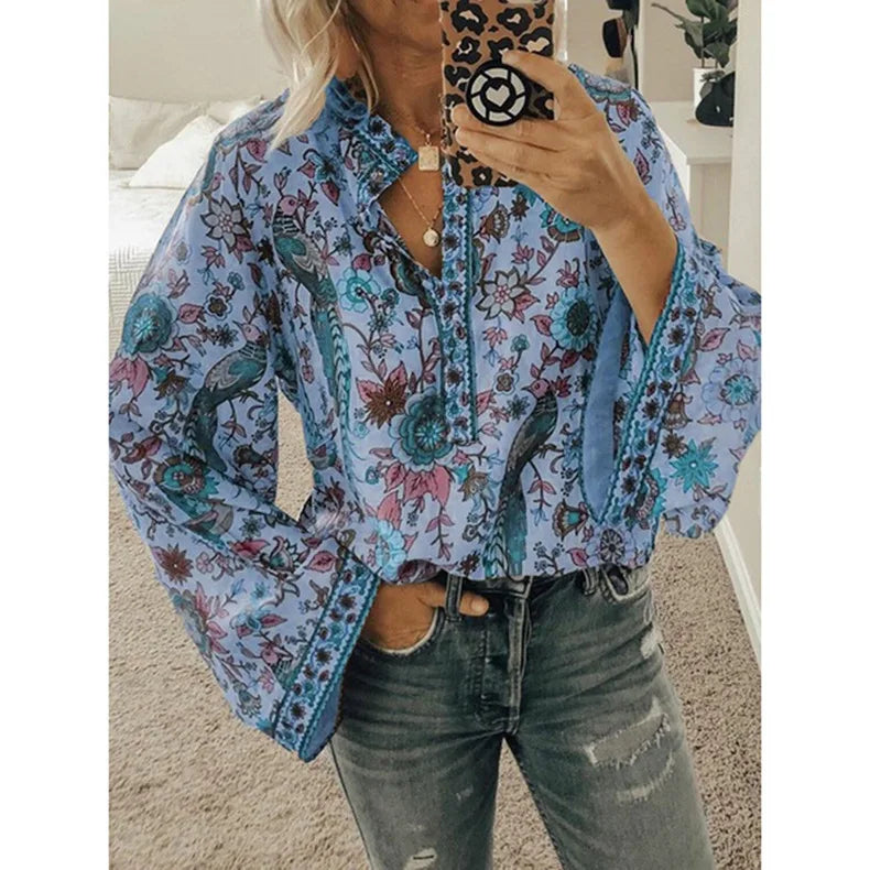 Lise™ | Boho blouse met bloemenprint