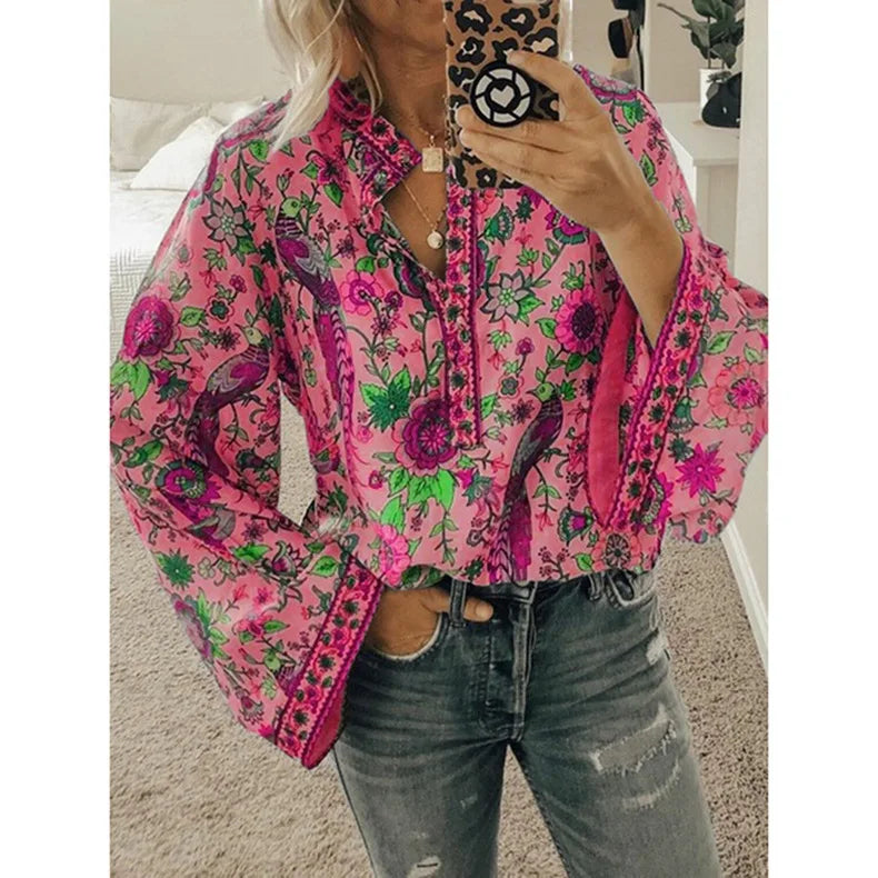 Lise™ | Boho blouse met bloemenprint