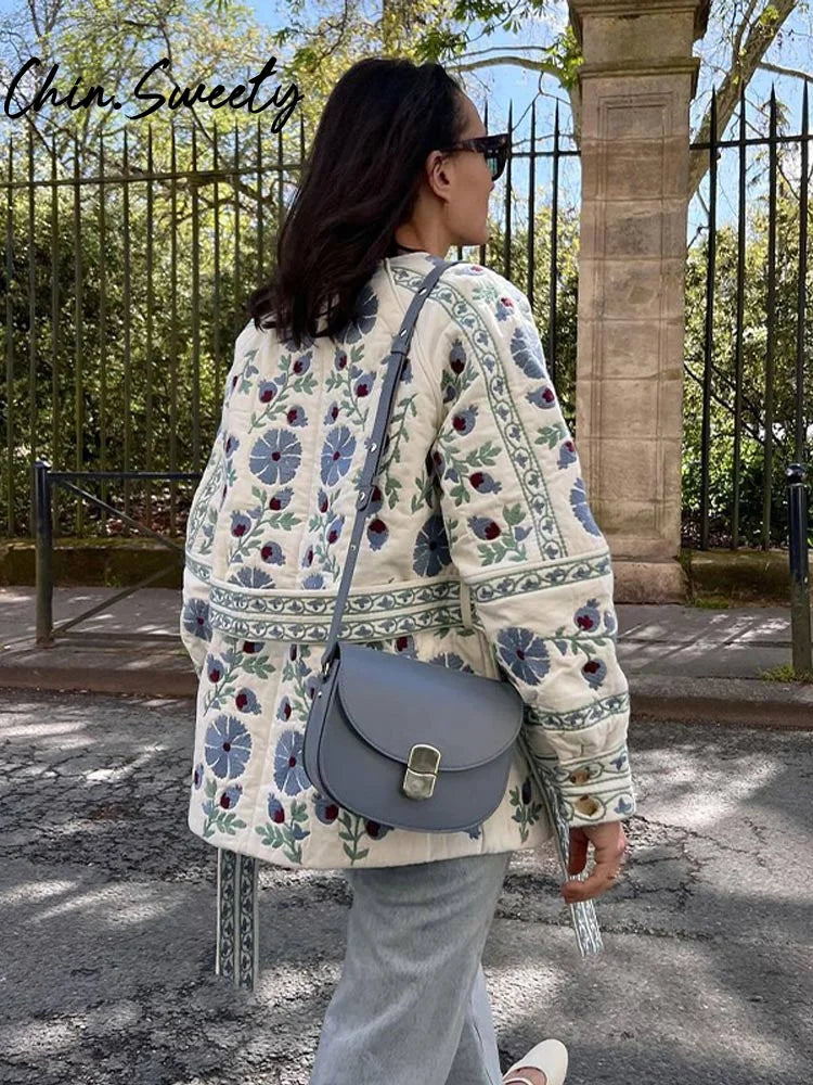 Lana™ | Elegant katoenen bloemen jack