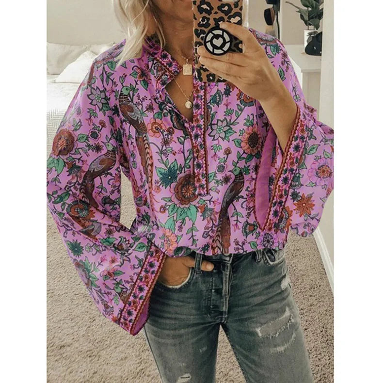 Lise™ | Boho blouse met bloemenprint