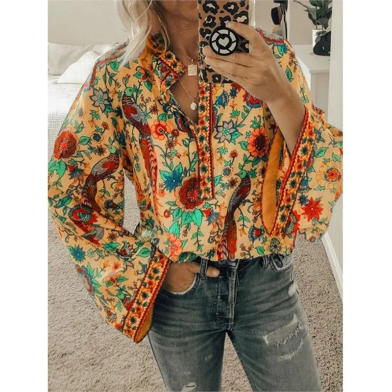 Lise™ | Boho blouse met bloemenprint
