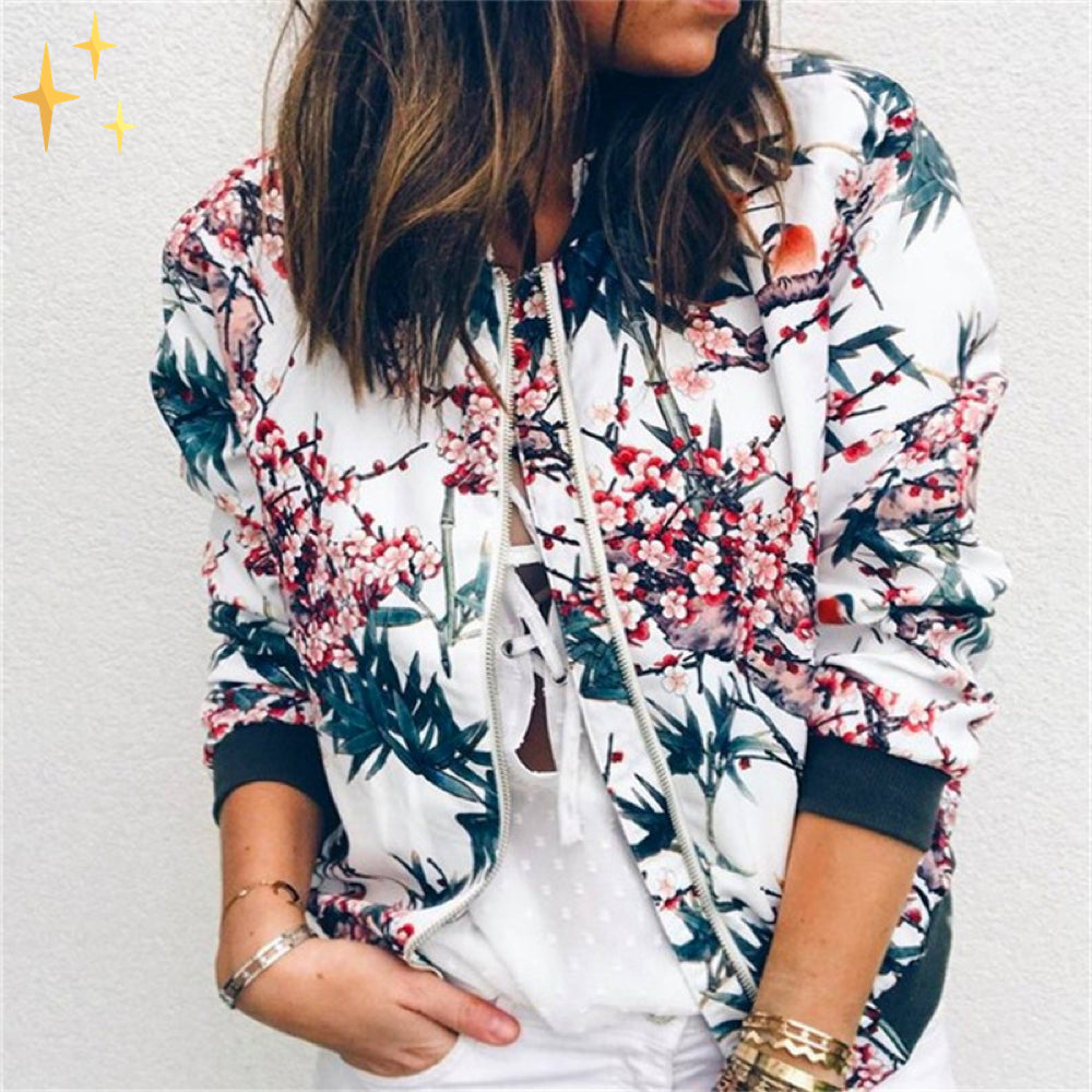 Eva™ | Voorjaarsjas met bloemenprint