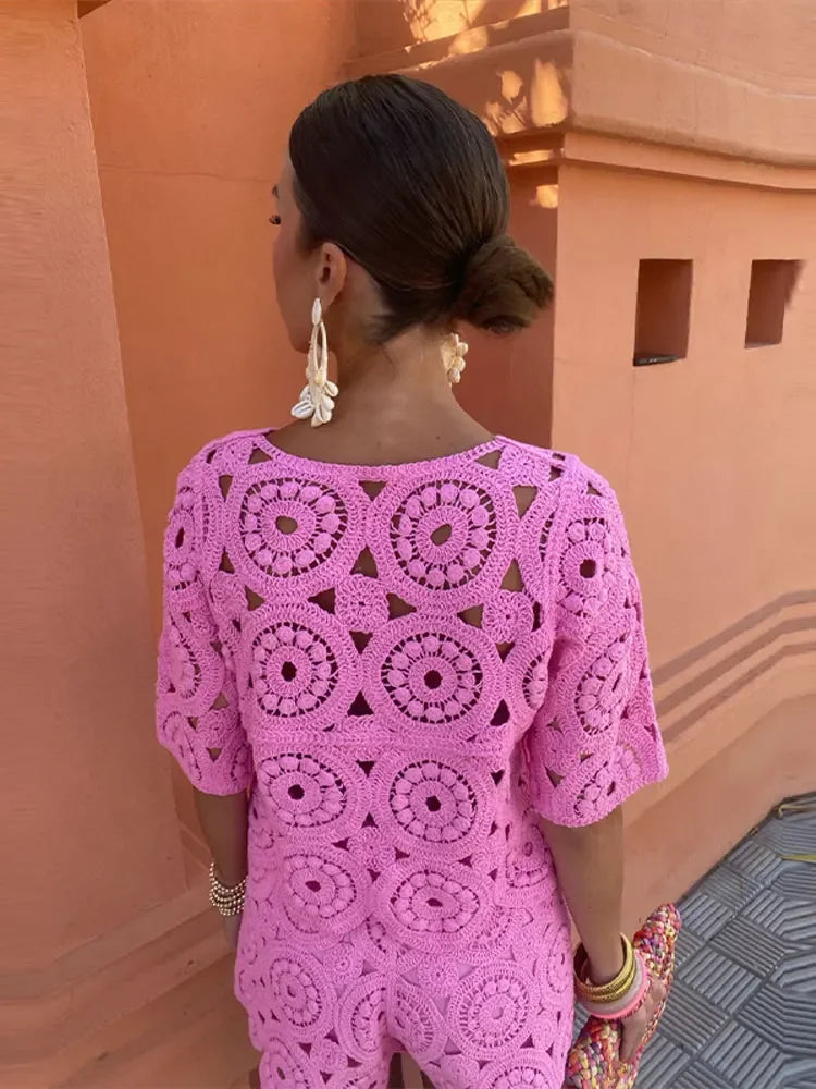 Natálie™ | Boho chic gehaakt twee delig pak