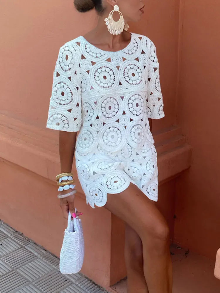 Natálie™ | Boho chic gehaakt twee delig pak